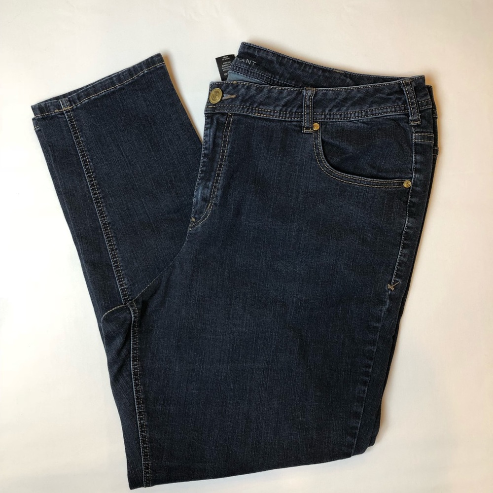 Lane Bryant skinny jeans Genius fit dark wash